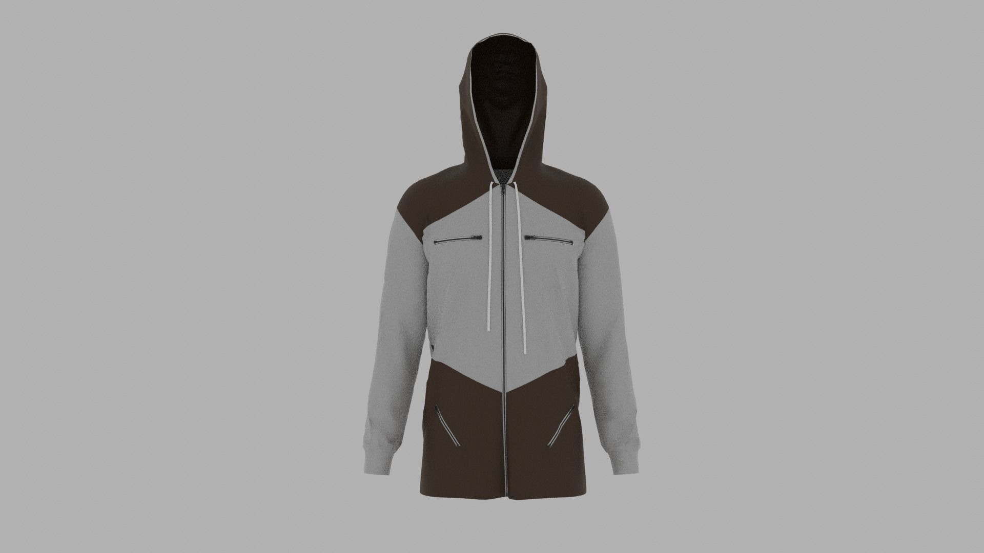 Hoodie mannequin wearing 3D model_1