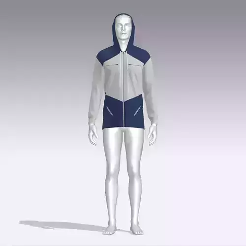 Hoodie mannequin wearing jacket