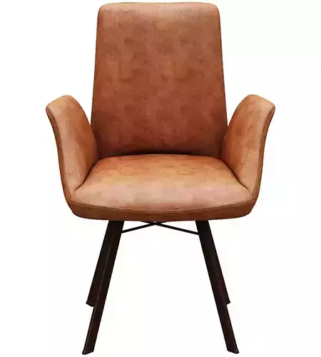Dining chair leather and metal