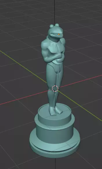 Kermit Oscar Trophy 3D print model_0