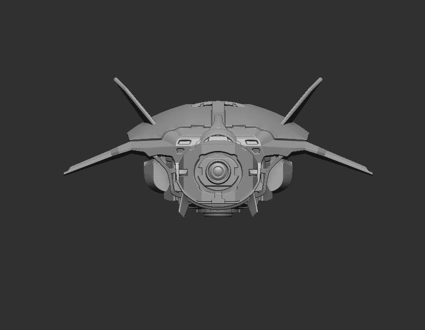 Scifi robot drones spaceship - 3dprint for six inch scale 3D print model_5