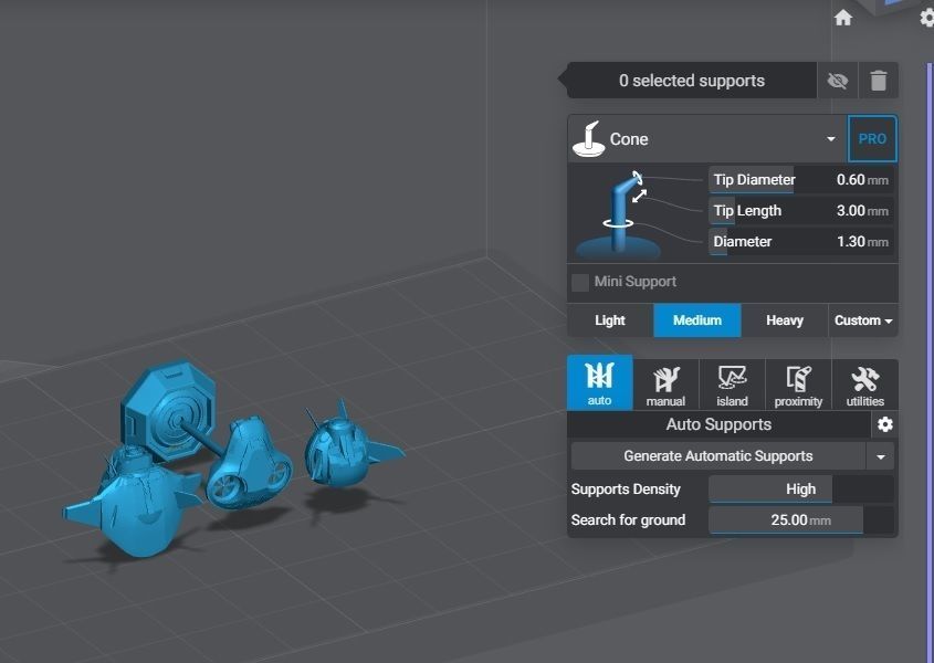 Scifi robot drones spaceship - 3dprint for six inch scale 3D print model_12