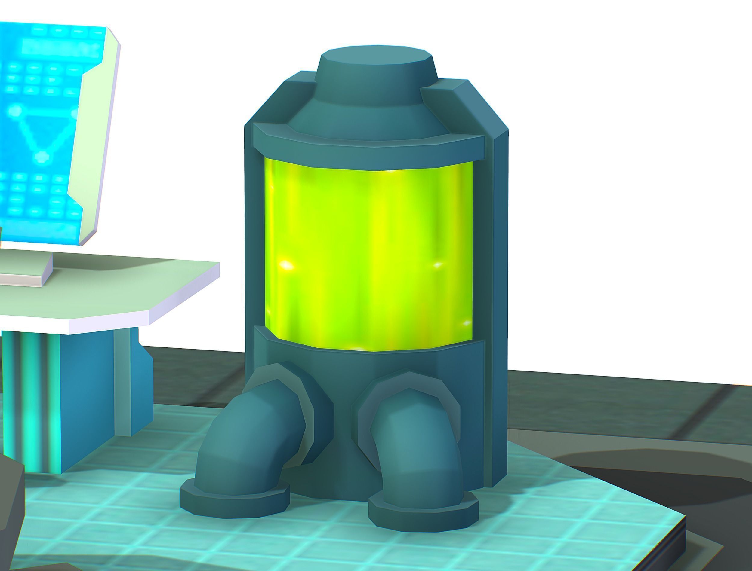 isometrical Underground Chemical Lab Room 1 Low-poly 3D model_14