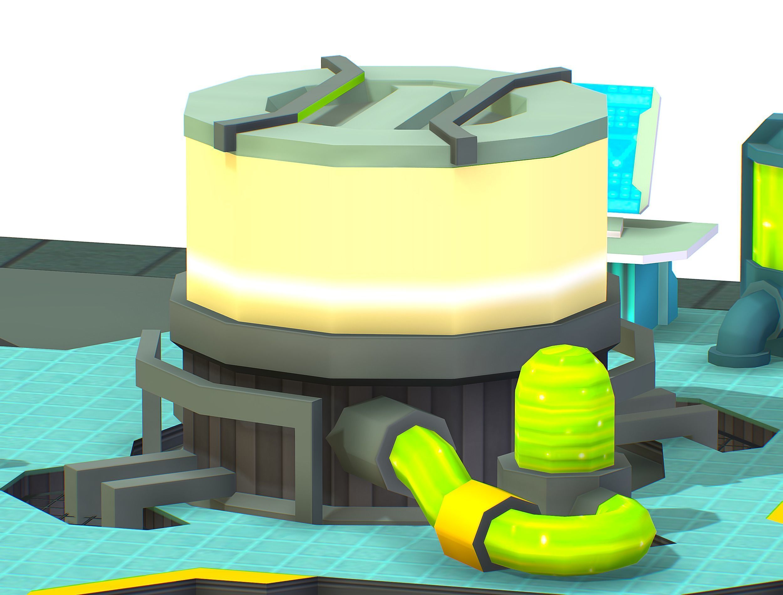 isometrical Underground Chemical Lab Room 1 Low-poly 3D model_13