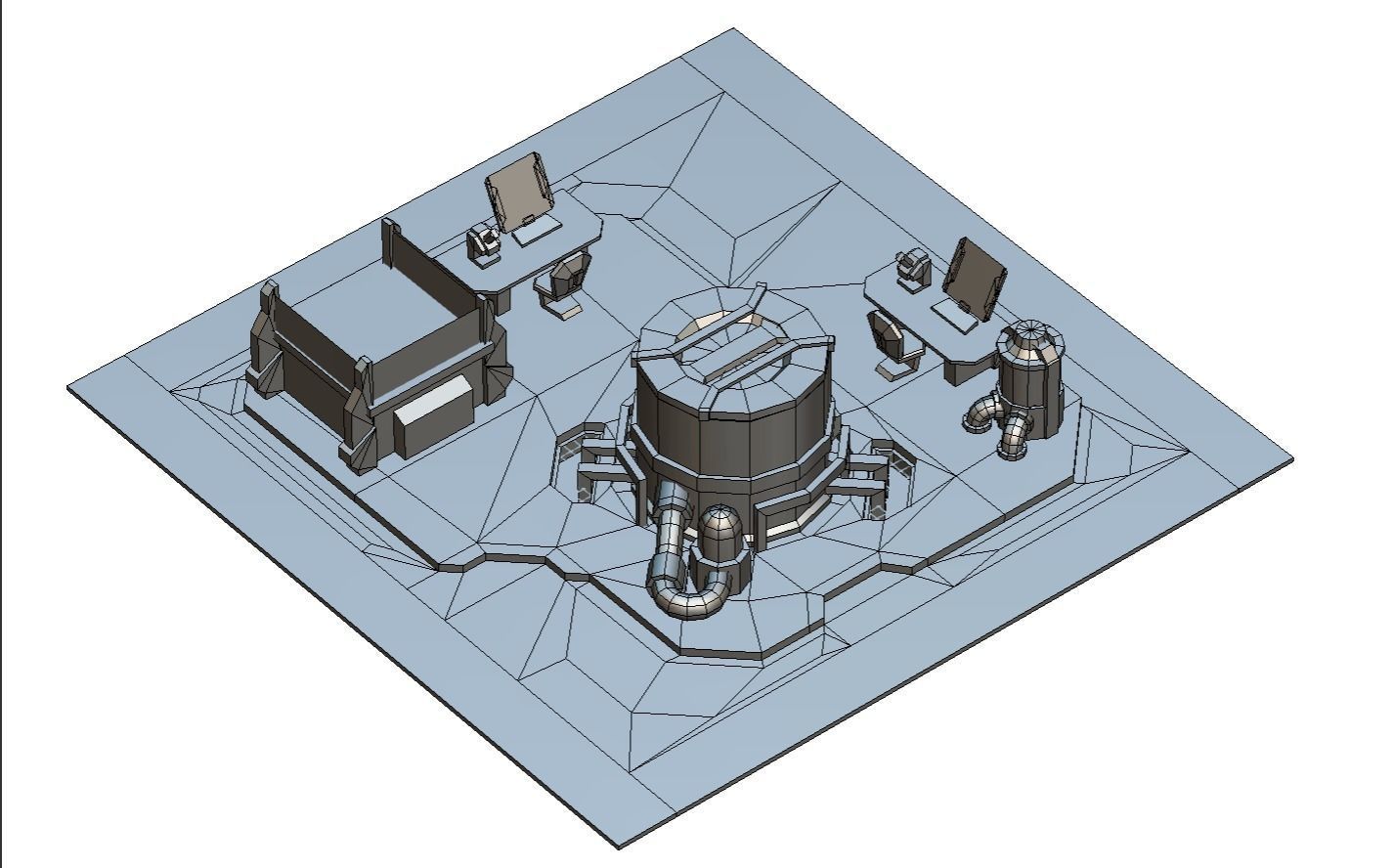 isometrical Underground Chemical Lab Room 1 Low-poly 3D model_29