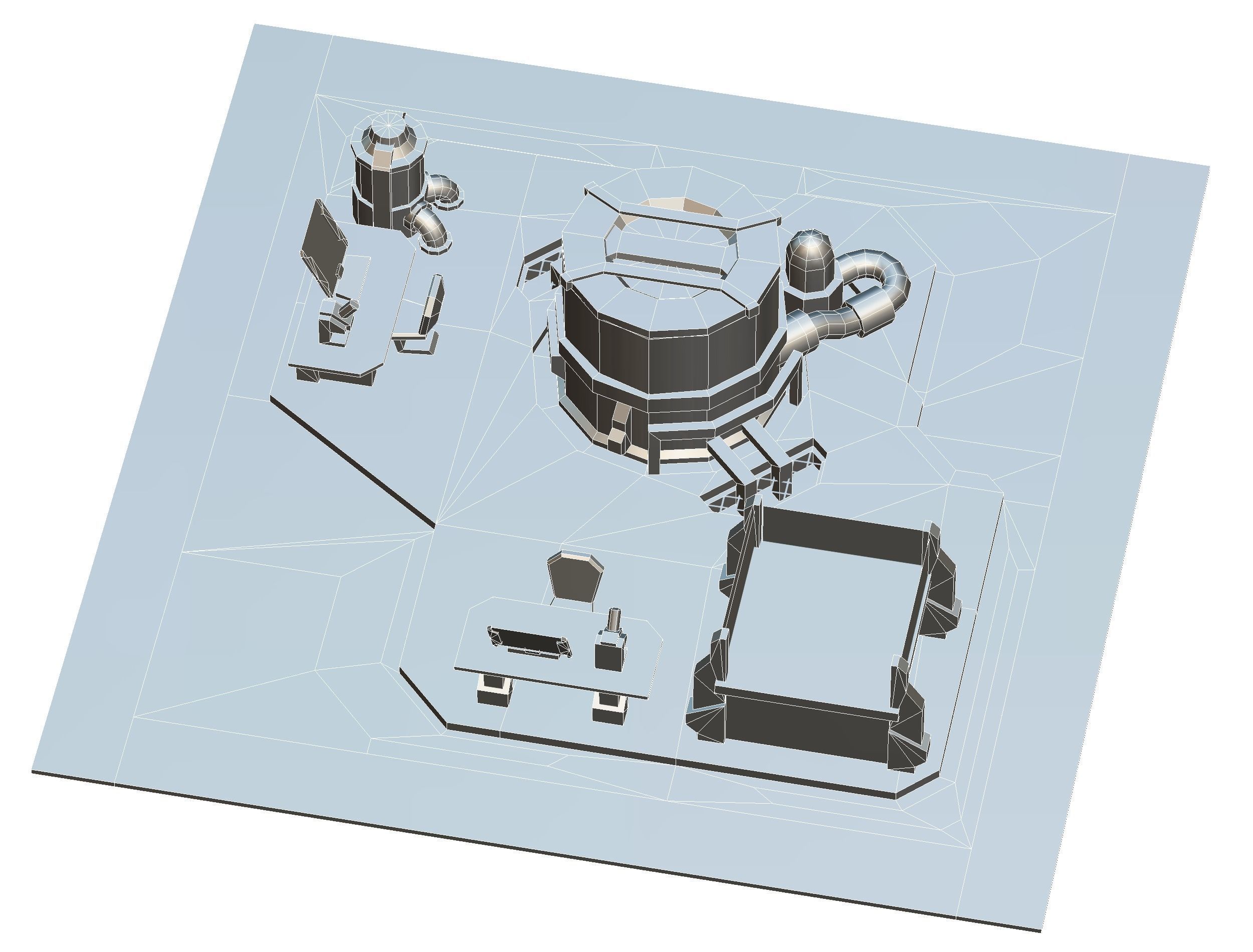 isometrical Underground Chemical Lab Room 1 Low-poly 3D model_22