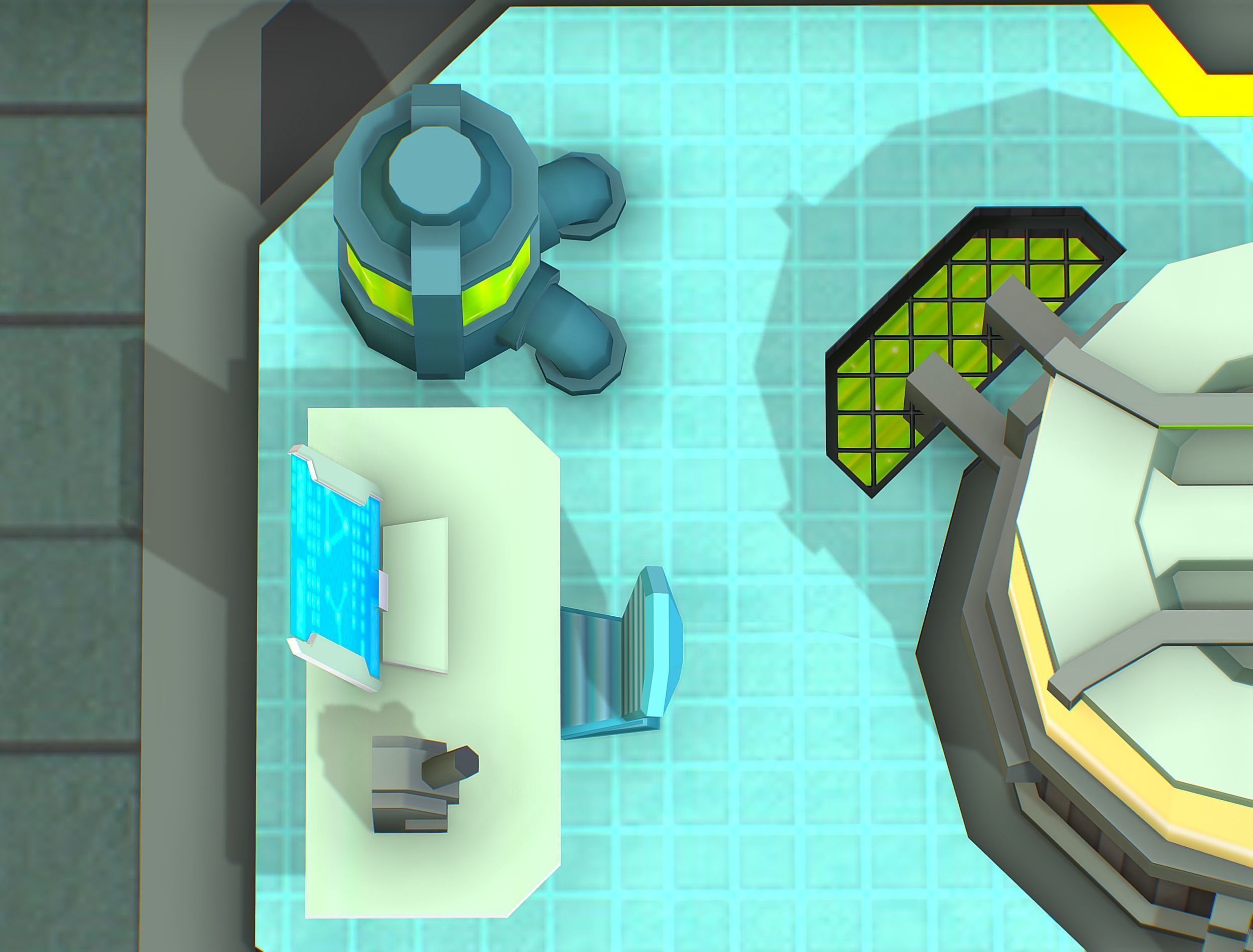 isometrical Underground Chemical Lab Room 1 Low-poly 3D model_18