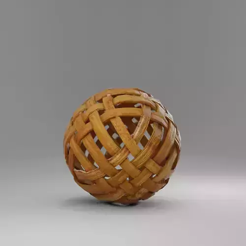 Handcrafted Wooden Ball PBR Game Ready
