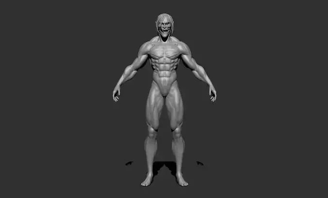 Eren -attack on titan Low-poly 3D model