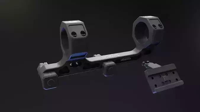 Badger C1 Optic Mount Low-poly 3D model