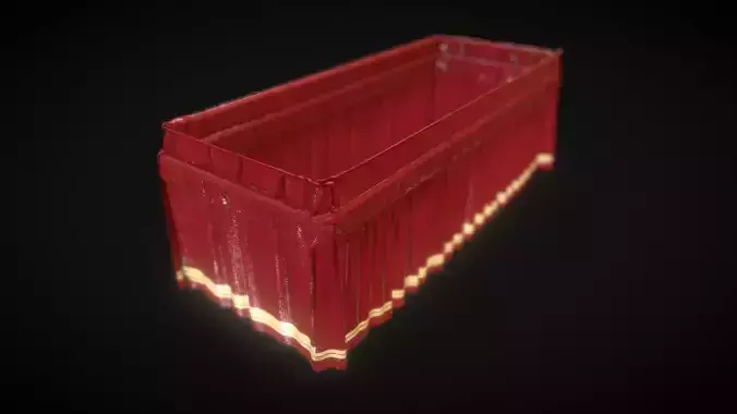Theatre Curtain - backdrop Animated Low-poly 3D model
