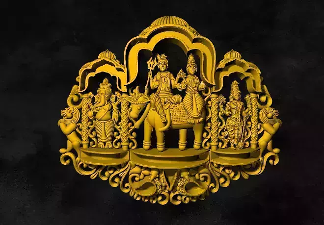 siva parvathi pendent