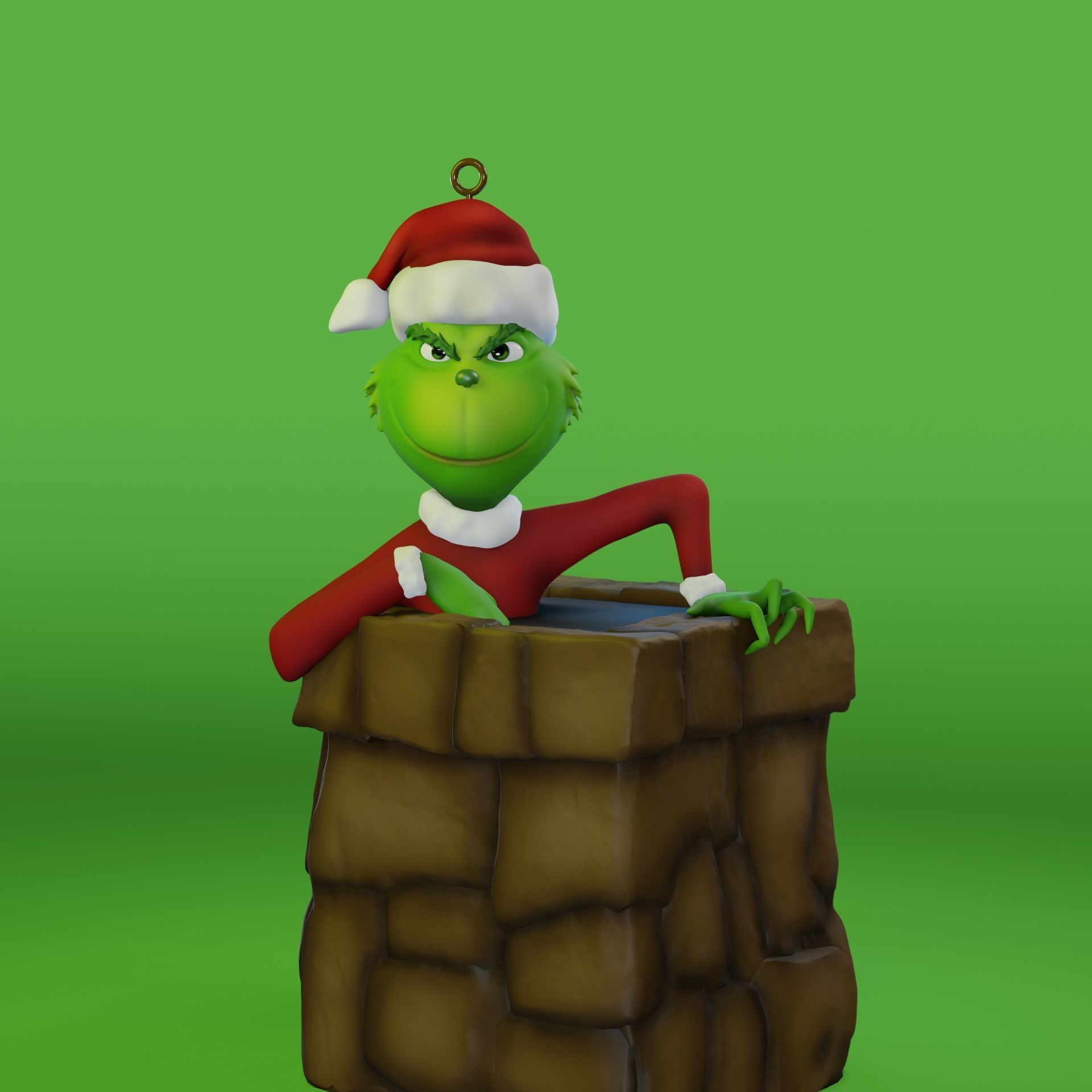 Grinch Tree Ornament 3D print model_1