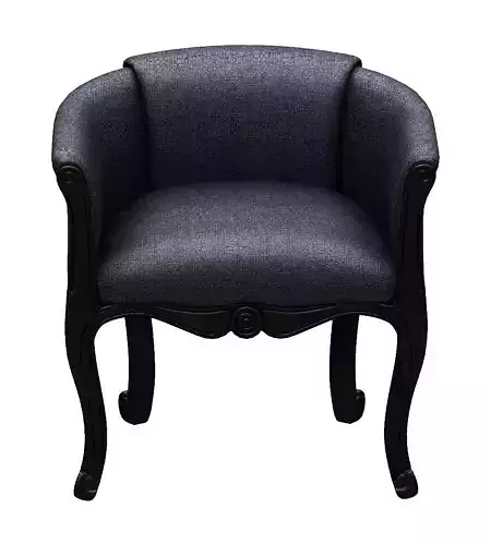 Dining chair leather and black wood