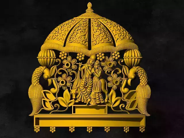 radha krishna locket