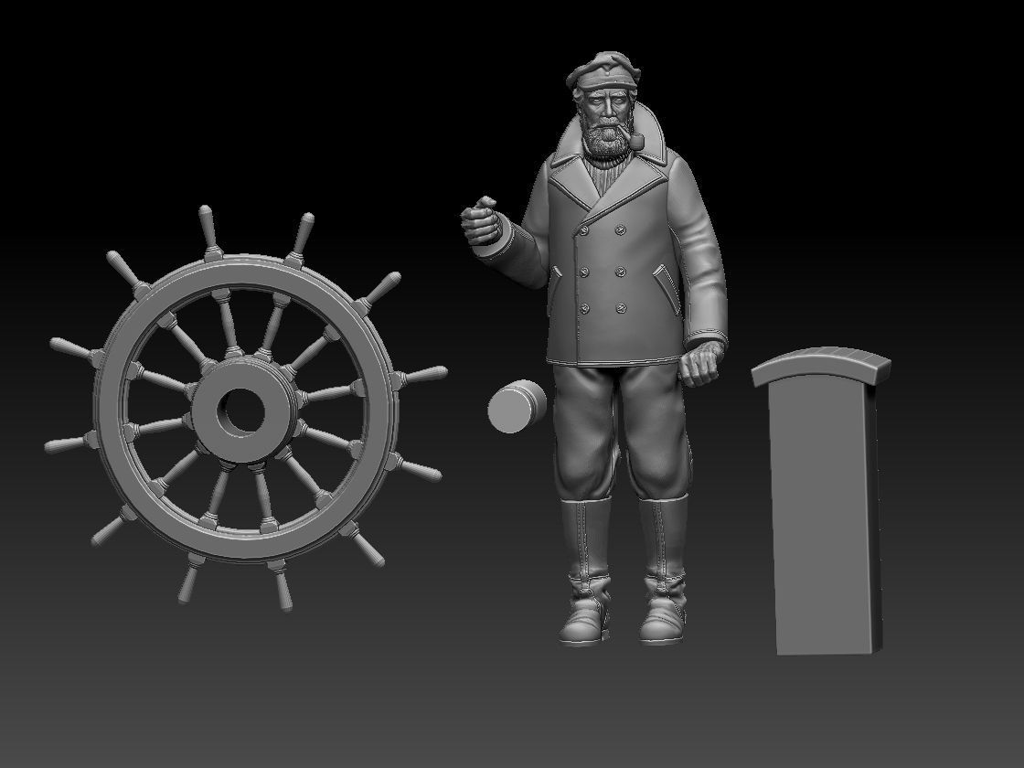 captain sailor 3D print model_8
