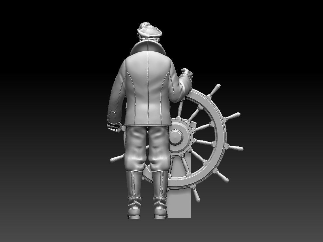 captain sailor 3D print model_9