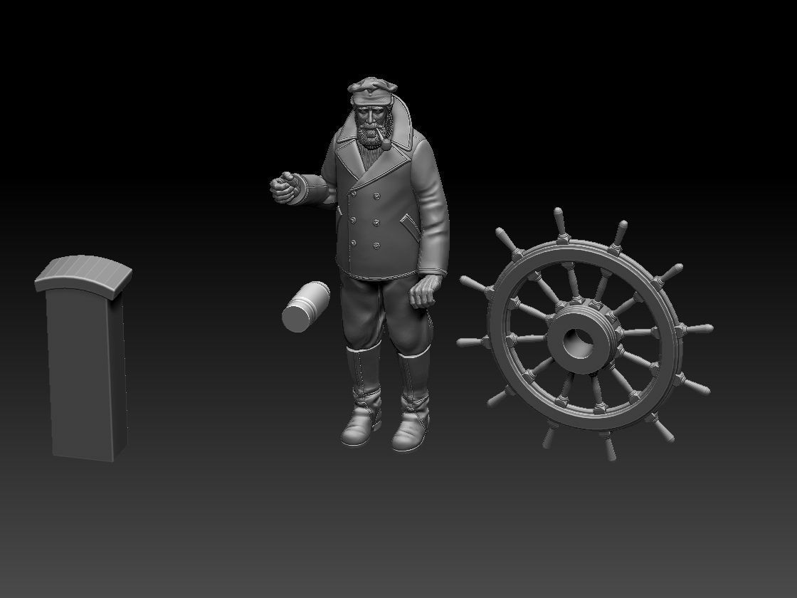 captain sailor 3D print model_37