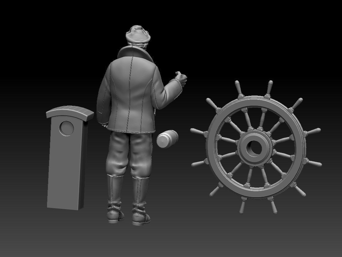 captain sailor 3D print model_22