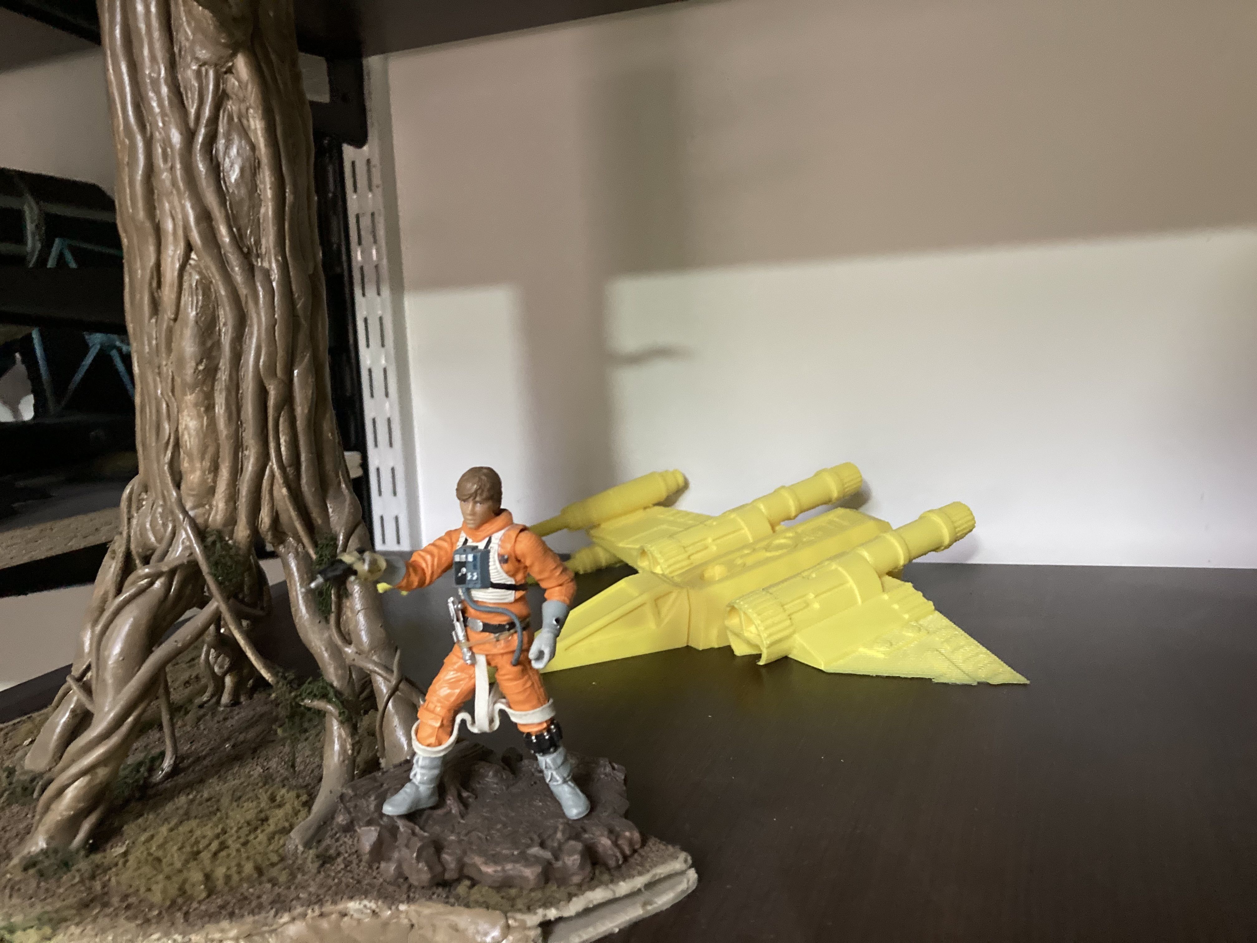Dagobah Crashed X-wing 3D print model_5