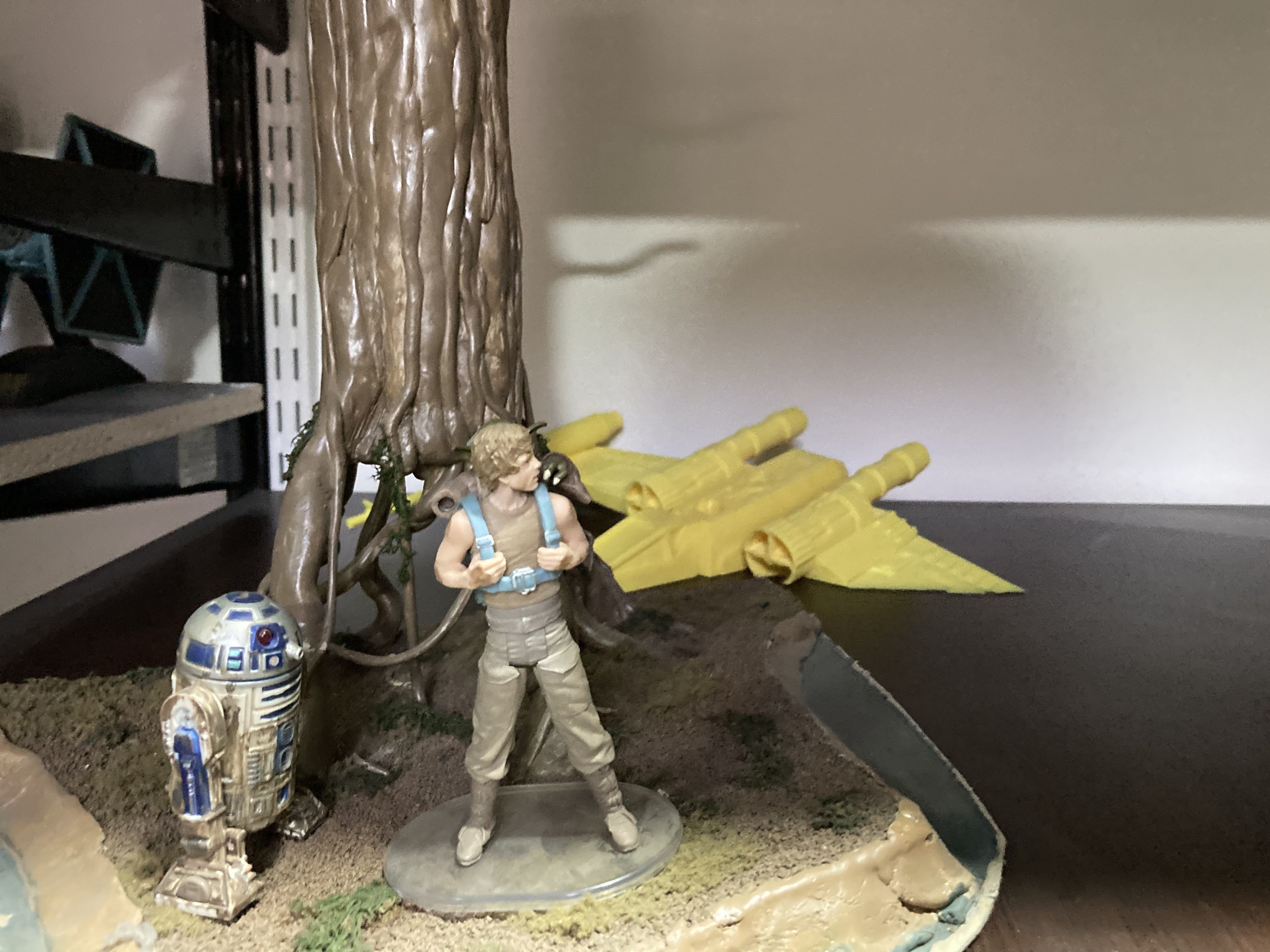 Dagobah Crashed X-wing 3D print model_4