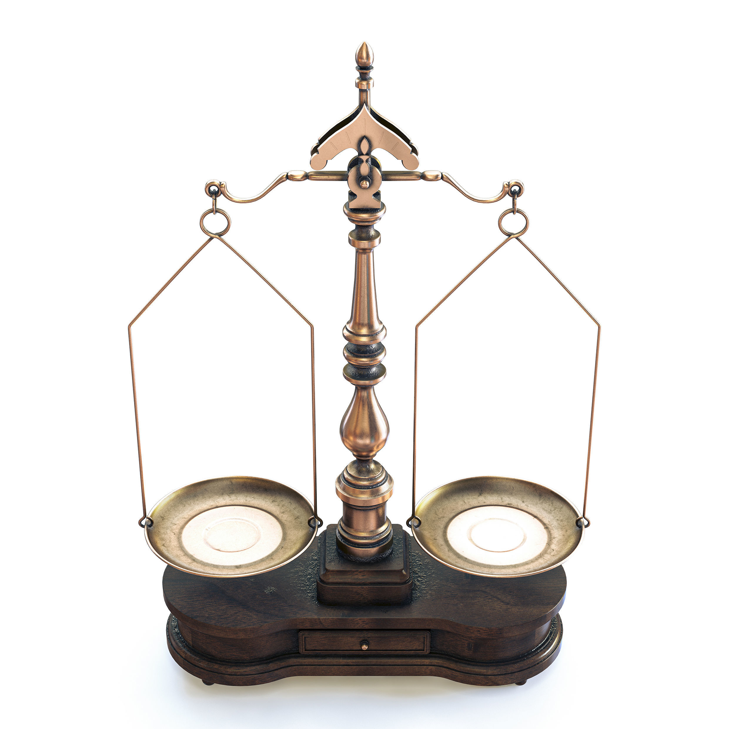 Ornate Justice Scale 3D model_3