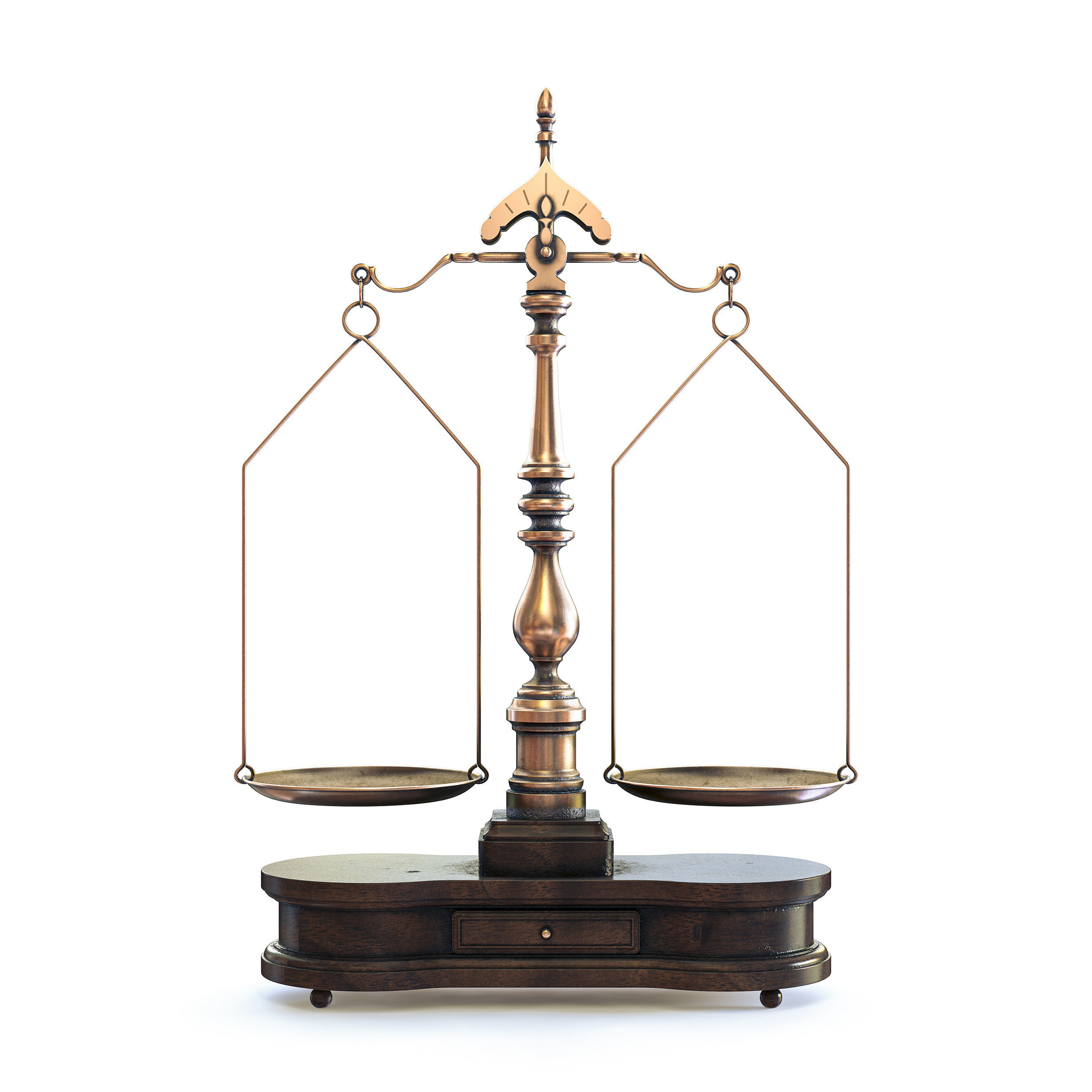 Ornate Justice Scale 3D model_1
