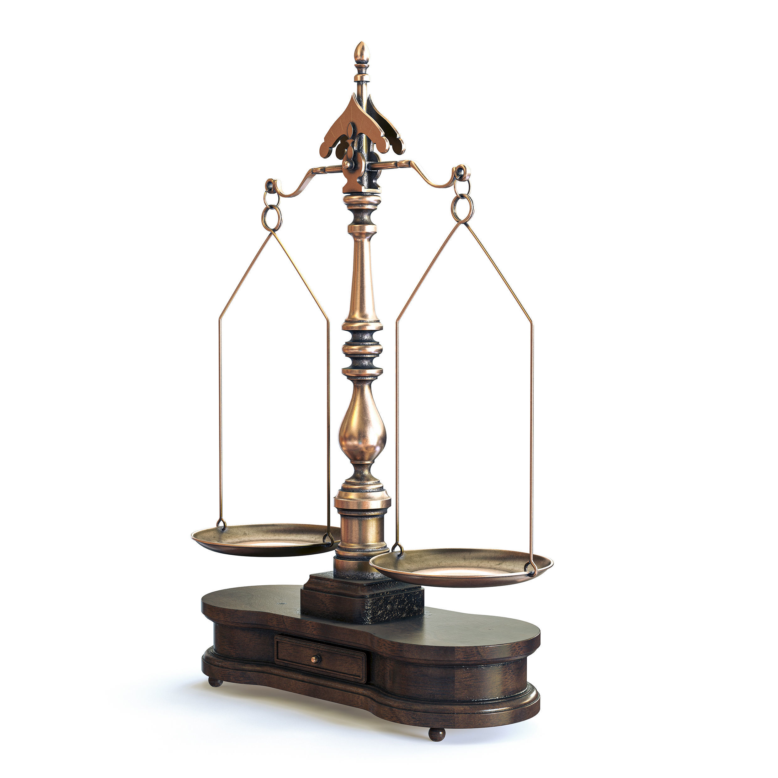 Ornate Justice Scale 3D model_2