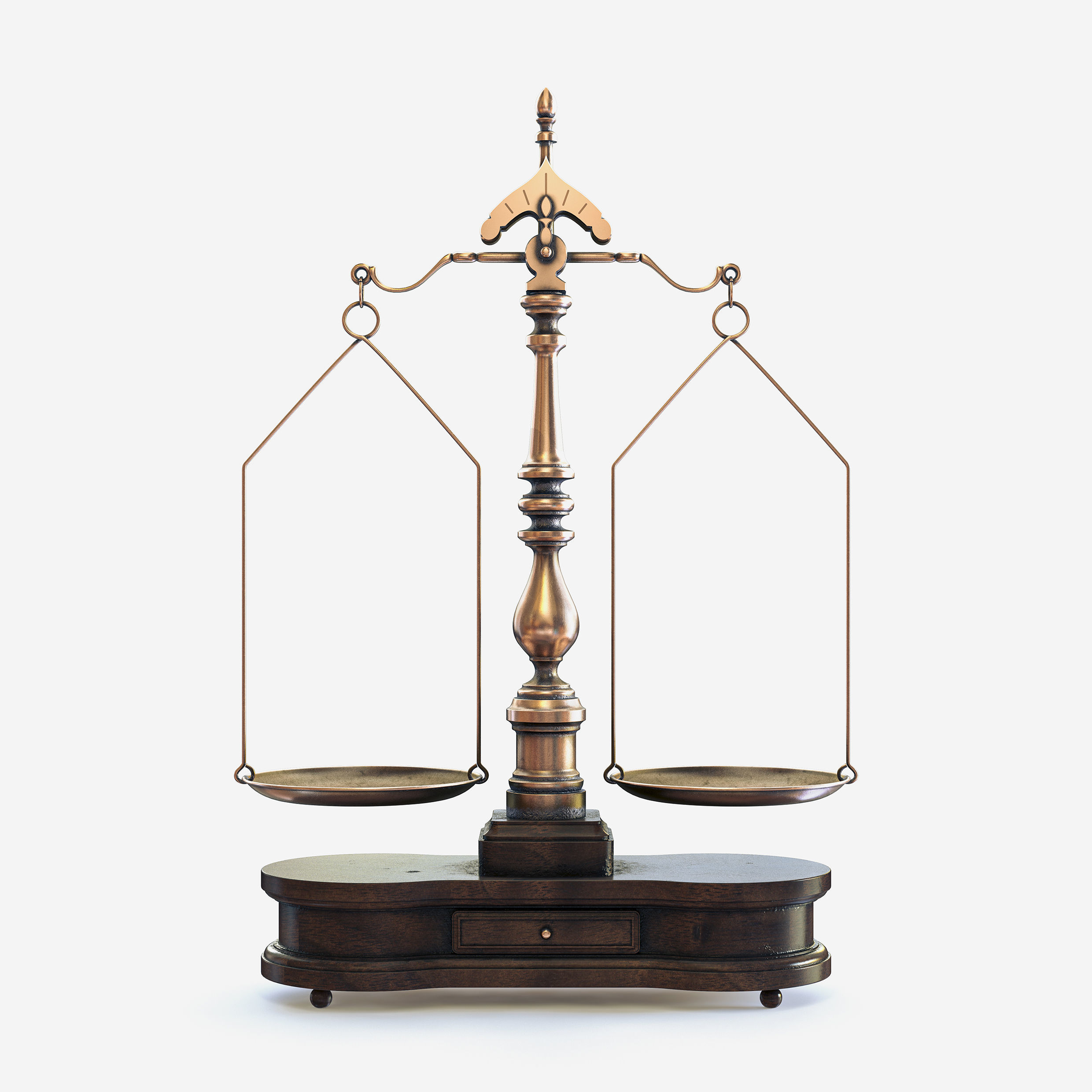 Ornate Justice Scale 3D model_4