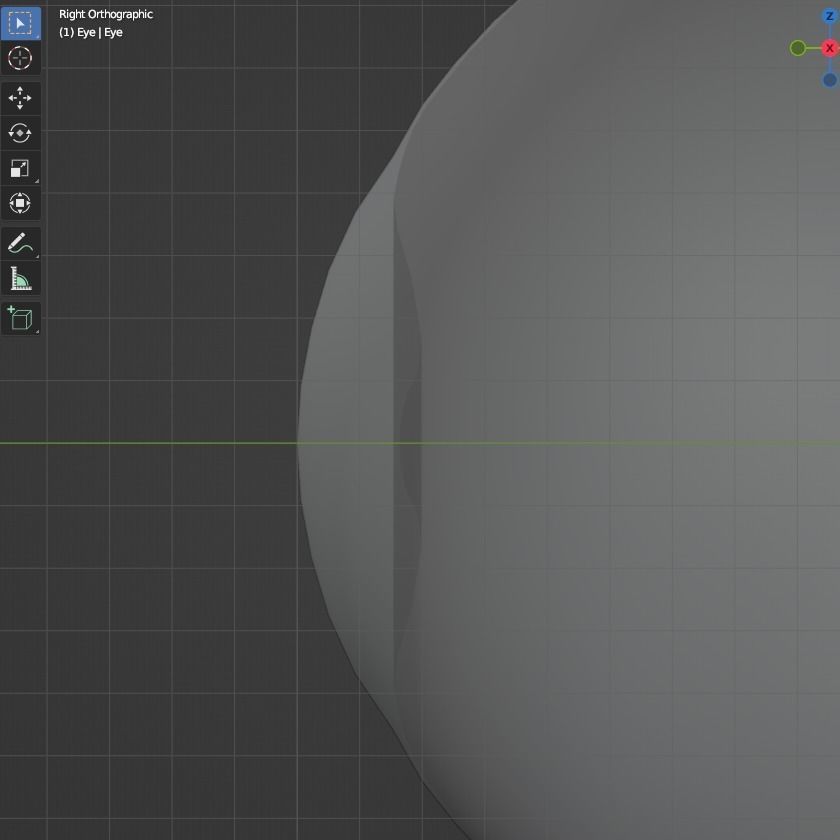 Green Eyeball Free 3D model_2