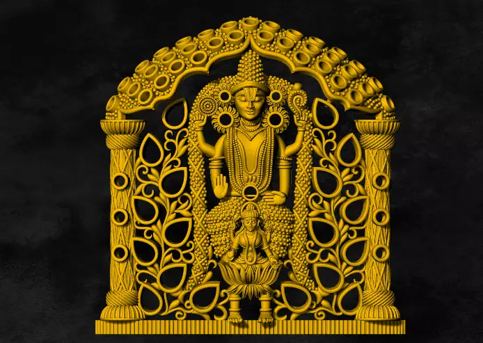 lakshmi locket 3D print model_0