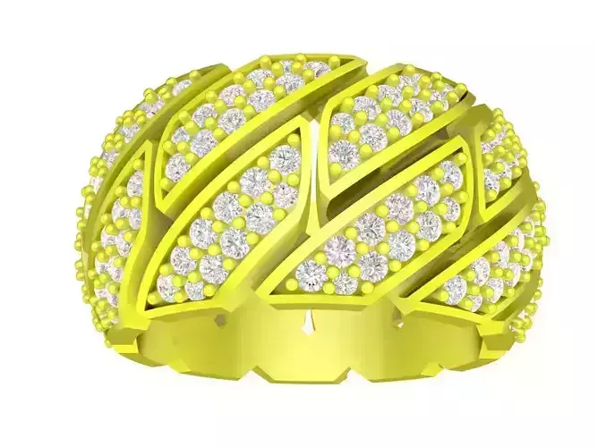 diamond cuban women ring 4324