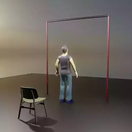Man rigged animated and textured Low-poly 3D model