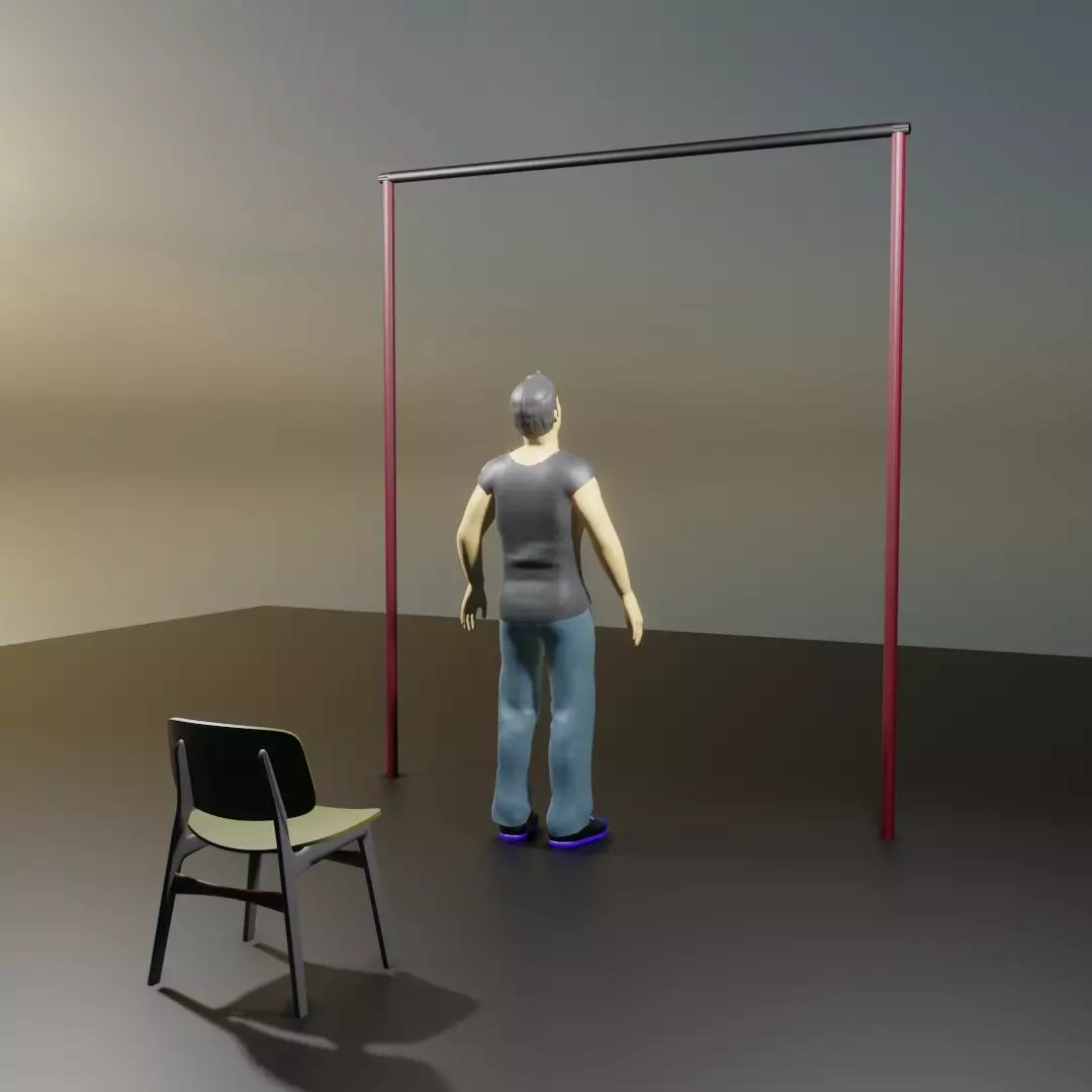 Man rigged animated and textured Low-poly 3D model_0