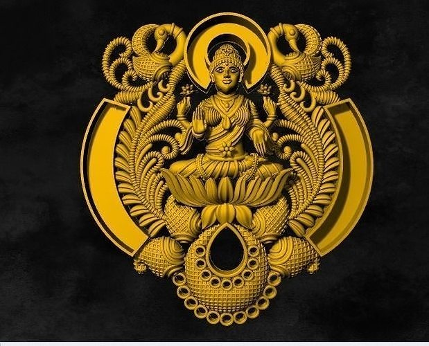 lakshmi locket 3D print model