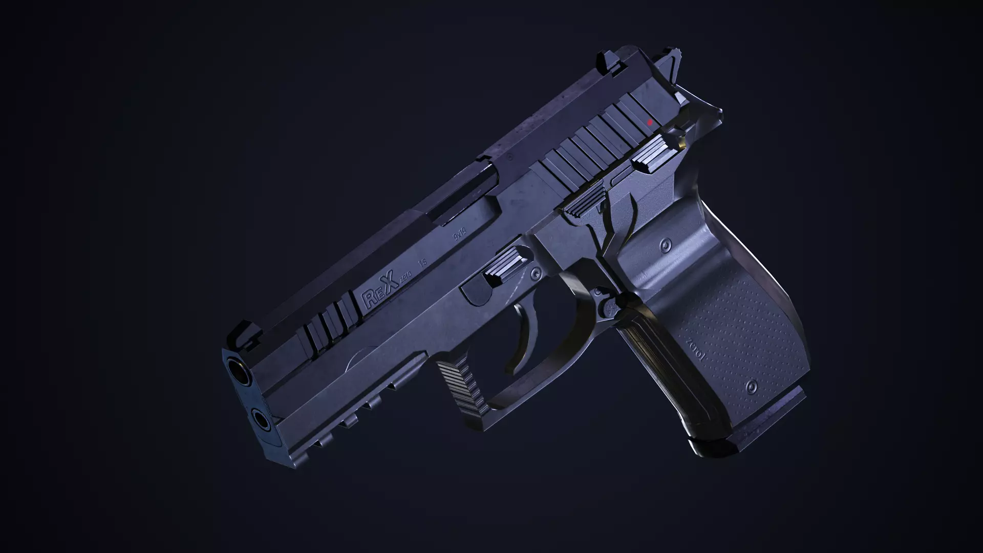 Arex Zero 1 Pistol Low-poly 3D model_0
