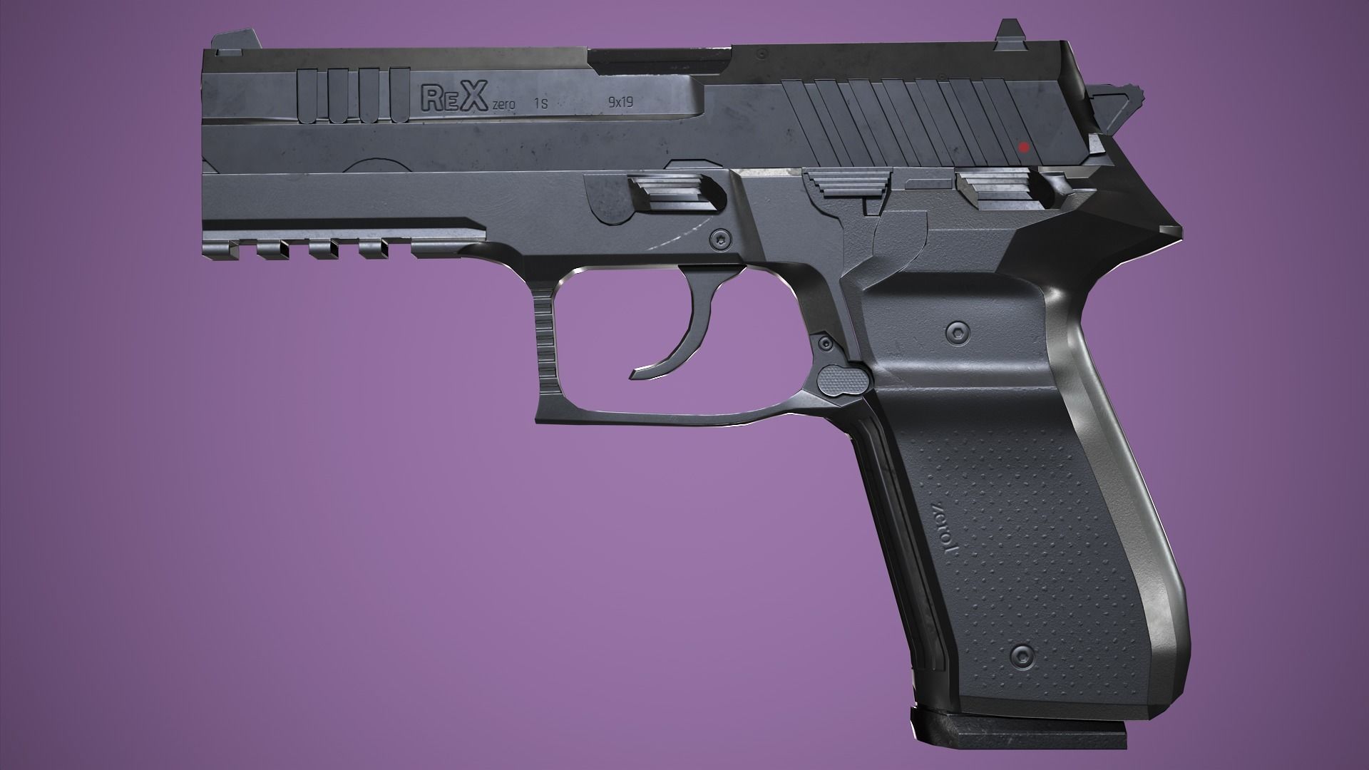 Arex Zero 1 Pistol Low-poly 3D model_3
