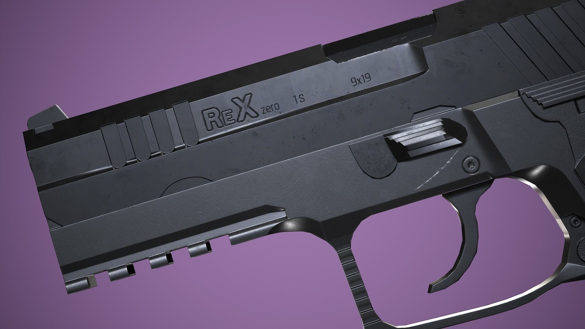 Arex Zero 1 Pistol Low-poly 3D model_4