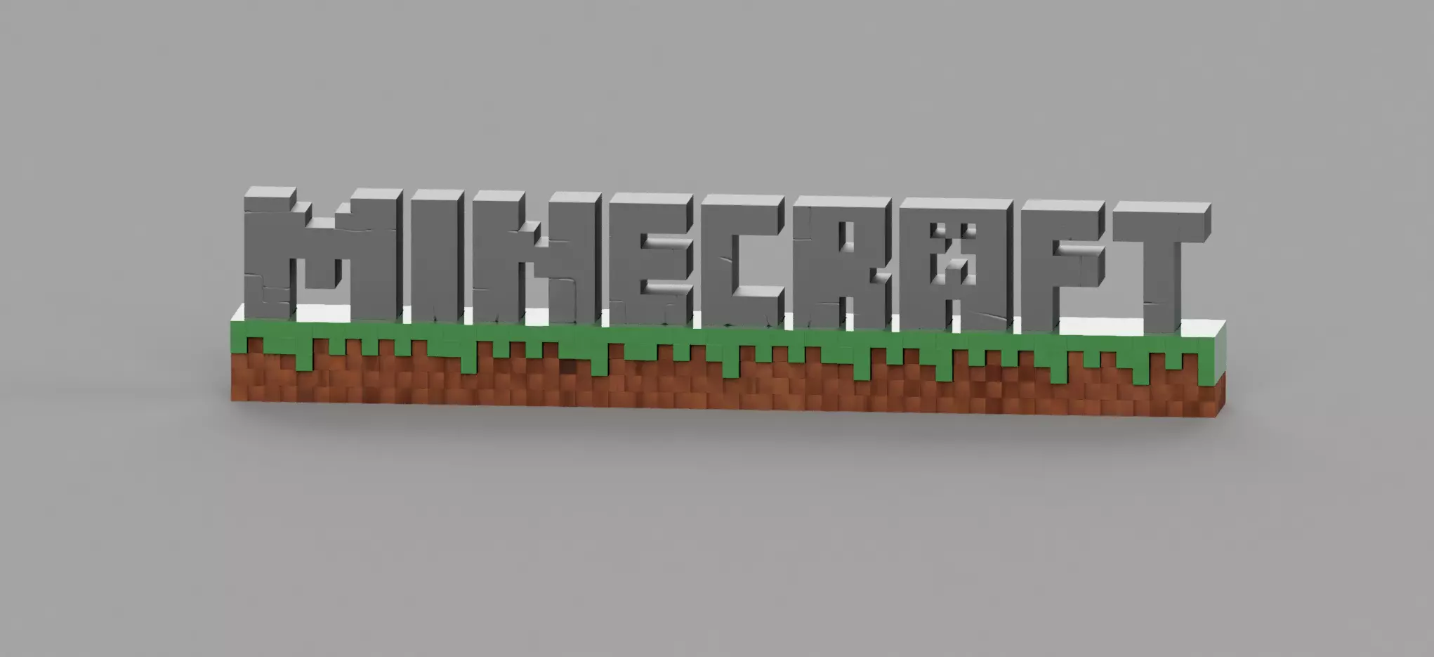 Logo Minecraft 3D print model_0