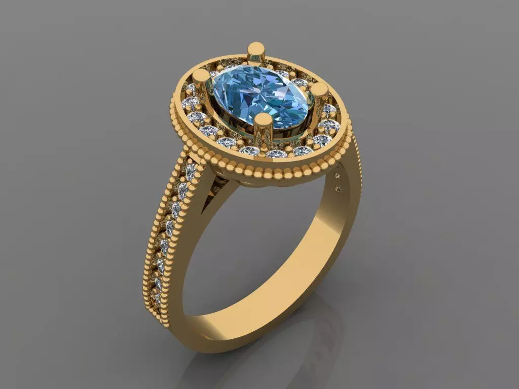 Ring 3D Print 3D print model 3D print model topaz halo engage... 3D print model_0