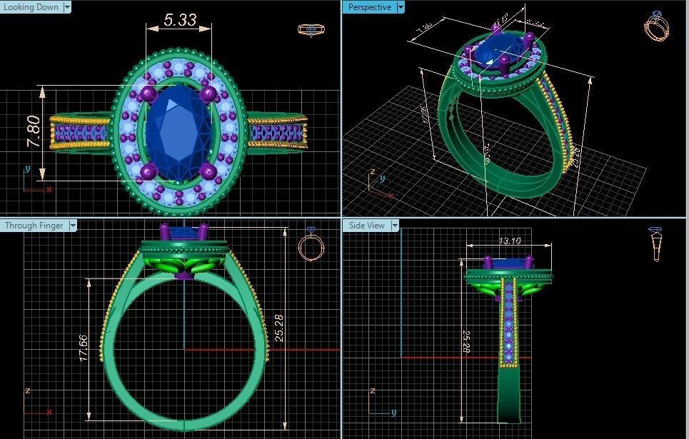 Ring 3D Print 3D print model 3D print model topaz halo engage... 3D print model_6