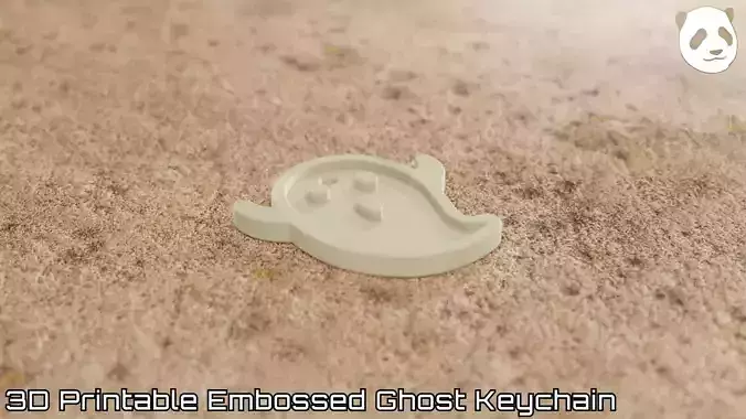 Embossed Ghost Keychain 3D print model