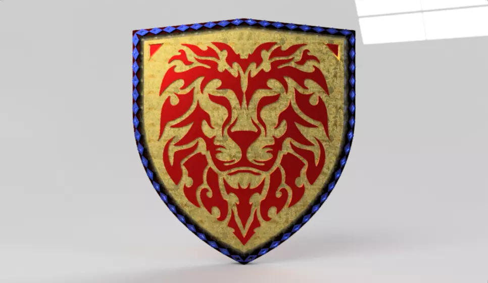 Lion emblem 03 3D model