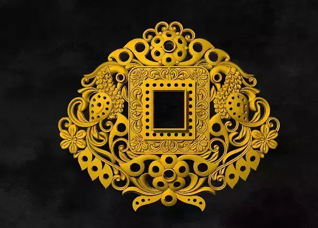 locket ornate gold frame