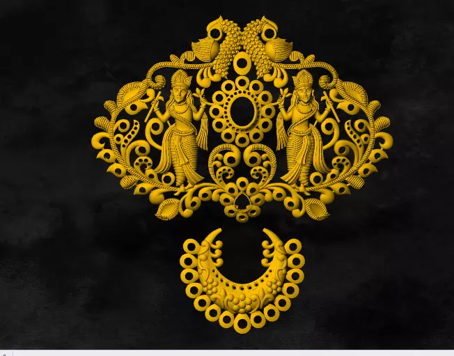 lakshmi locket 3D print model_0