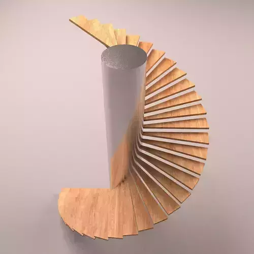 Stairs wooden spiral staircase