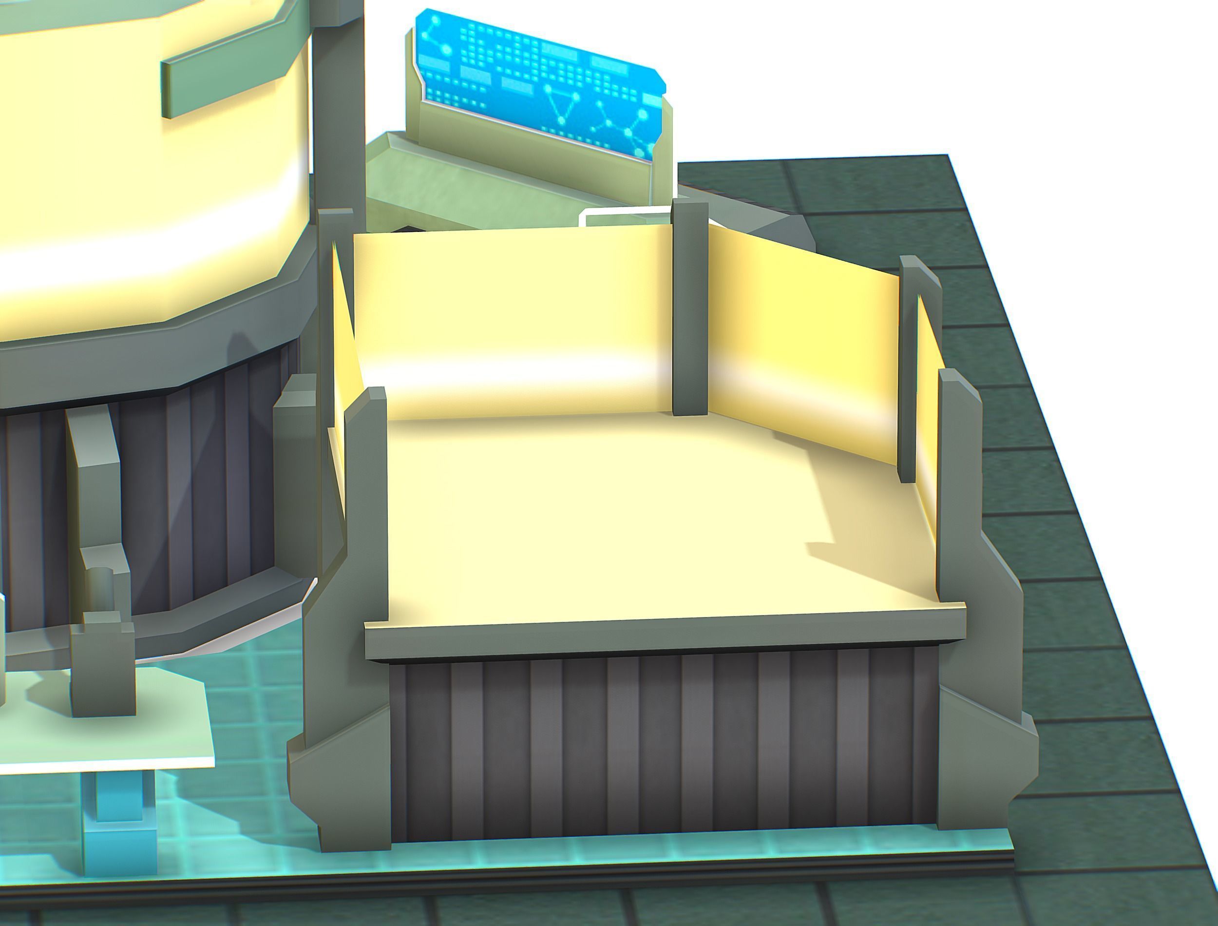 isometrical Underground Chemical Lab Room 3 Low-poly 3D model_16