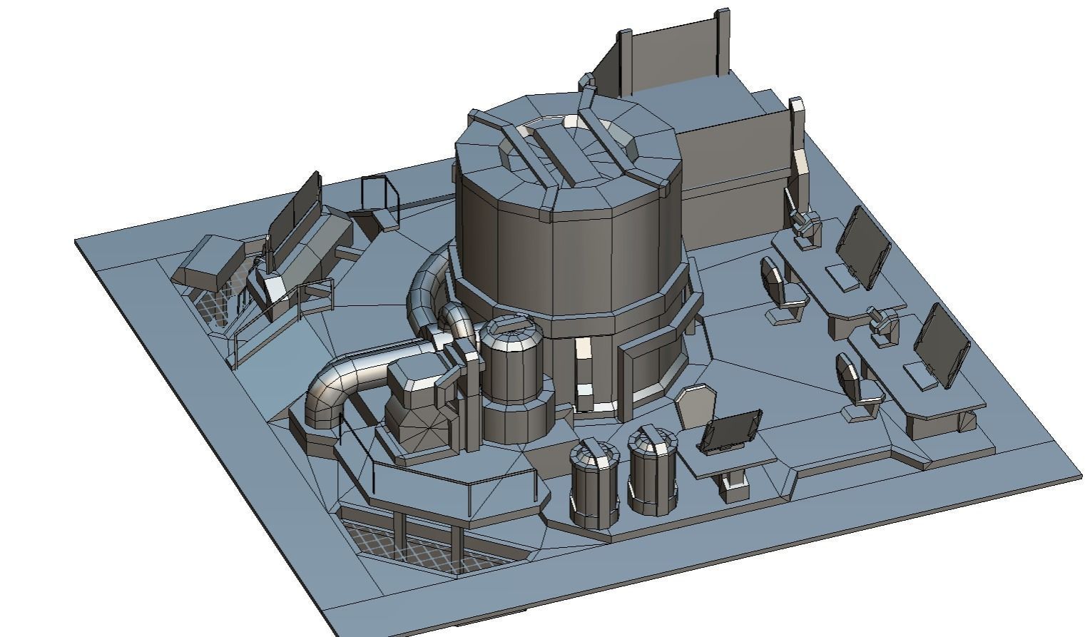 isometrical Underground Chemical Lab Room 3 Low-poly 3D model_26