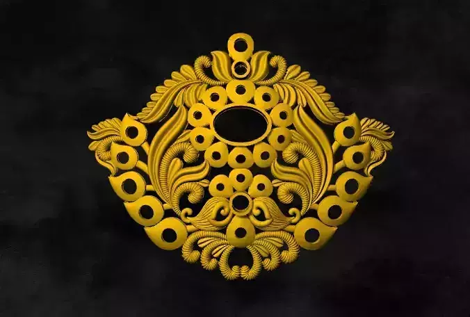 locket ornate gold pendant