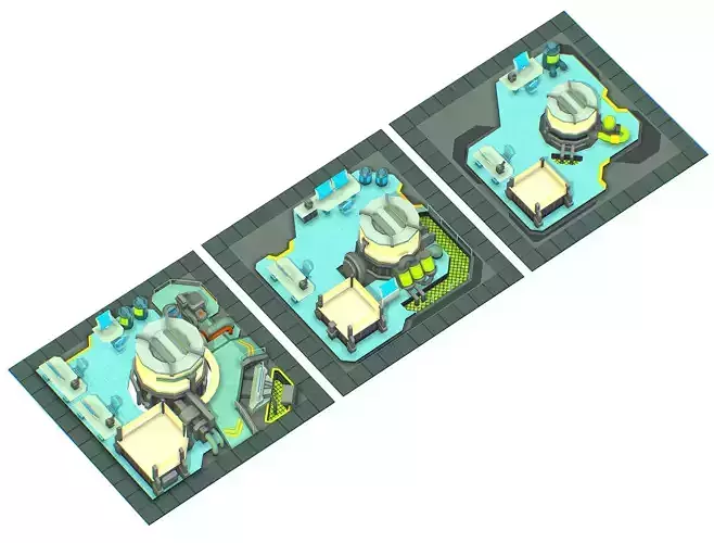 isometrical Underground Chemical Lab Room All 
